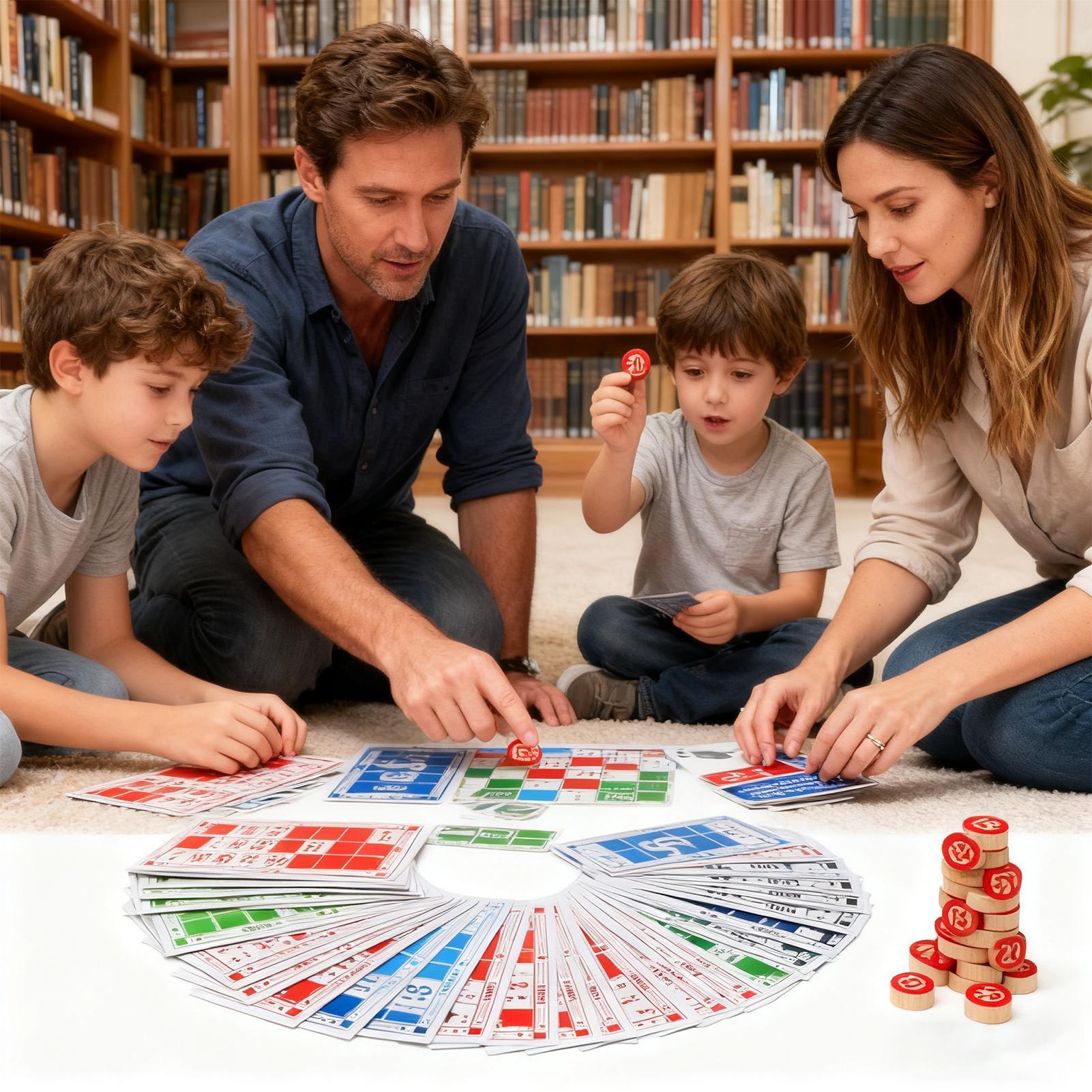 Party Games Large Groups - مجموعة بينغو ألعاب خشبية كلاسيكية مضحكة،