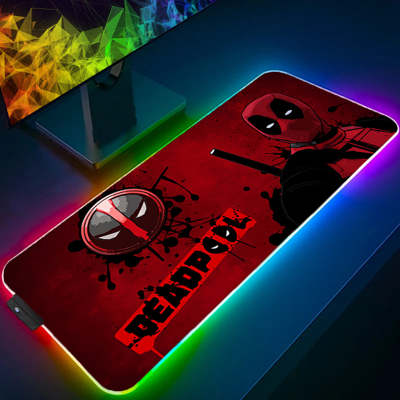 Party Games Pc - لوحة ماوس LED للألعاب بإضاءة خلفية