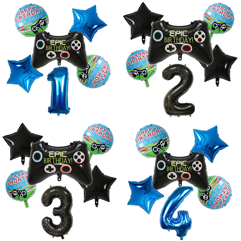 Party Games Baby Shower - 6 قطع بالونات هيليوم على شكل