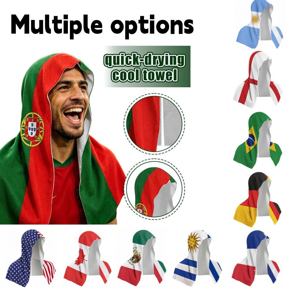 Quick Games Party - وشاح رأس بغطاء للرأس بتصميم العلم