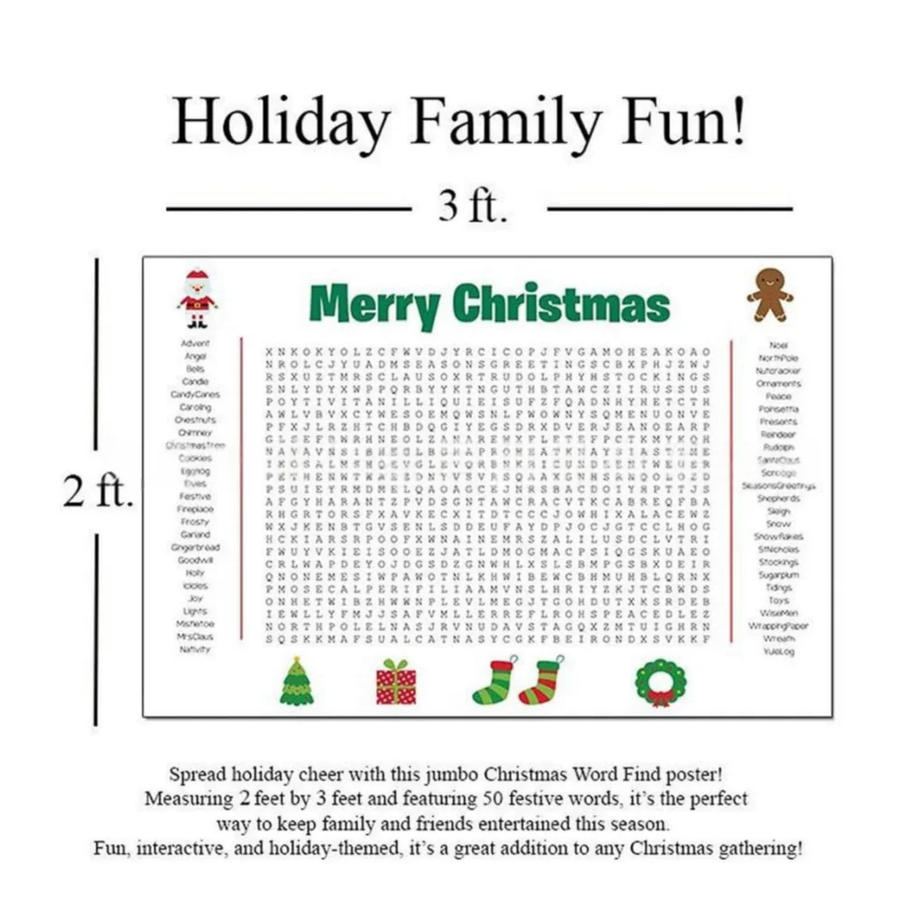 ملصق كبير لحفلات عيد الميلاد ل - مراجعة Party Games Large Groups وسعره