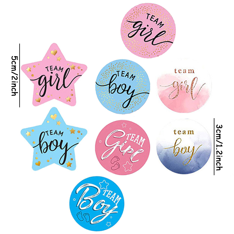 60 قطعة ملصقات تكشف الجنس لدعو - مراجعة Party Games Baby Shower وسعره
